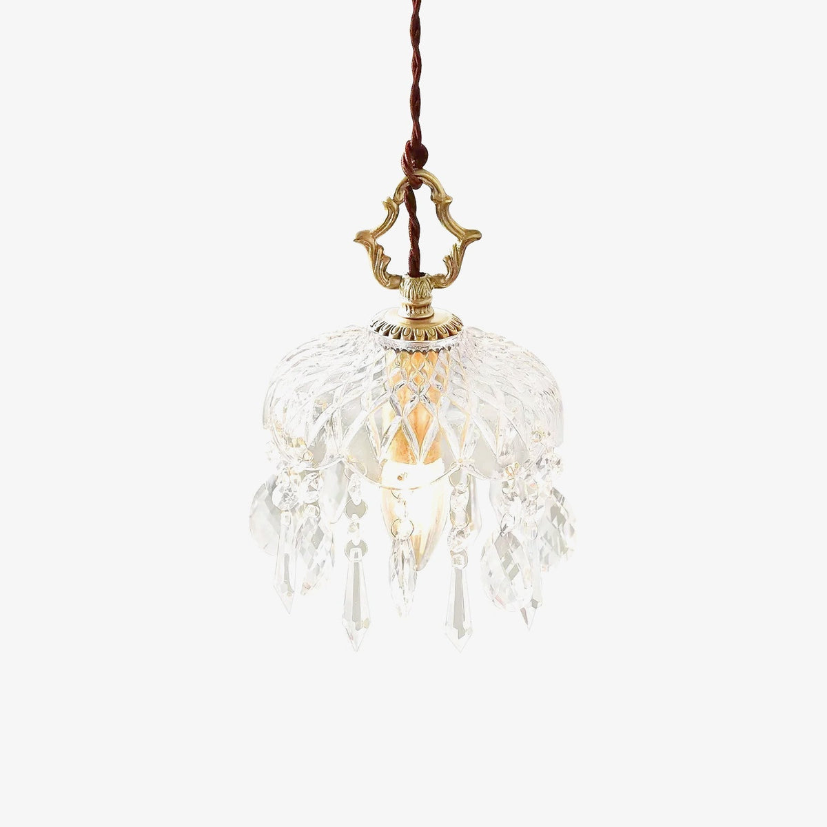 Moka Kristall-Vintage-Pendelleuchte