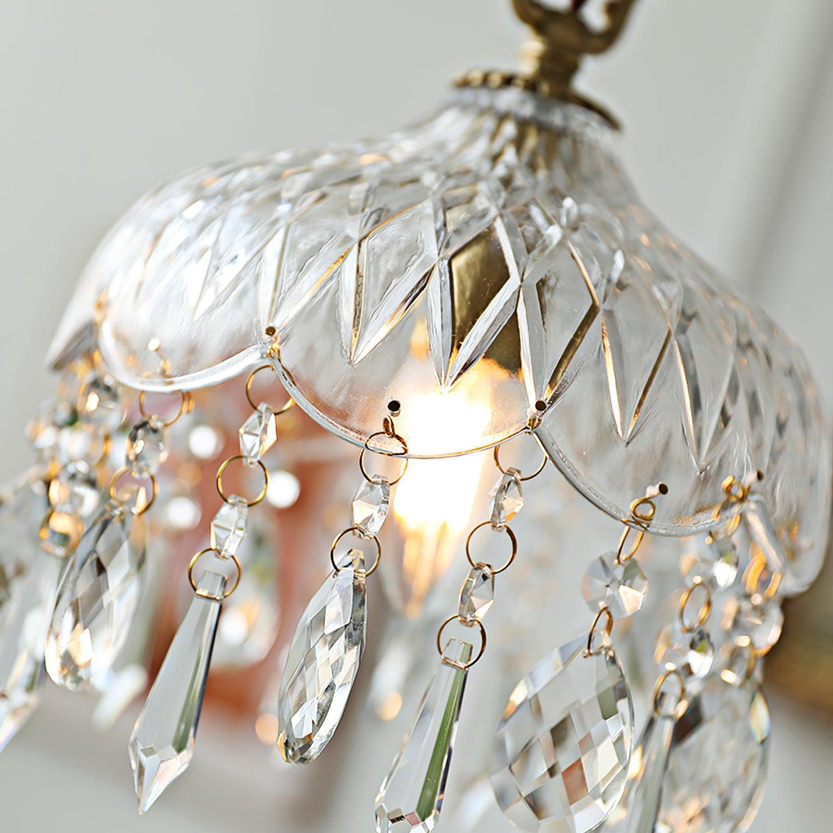Moka Kristall-Vintage-Pendelleuchte