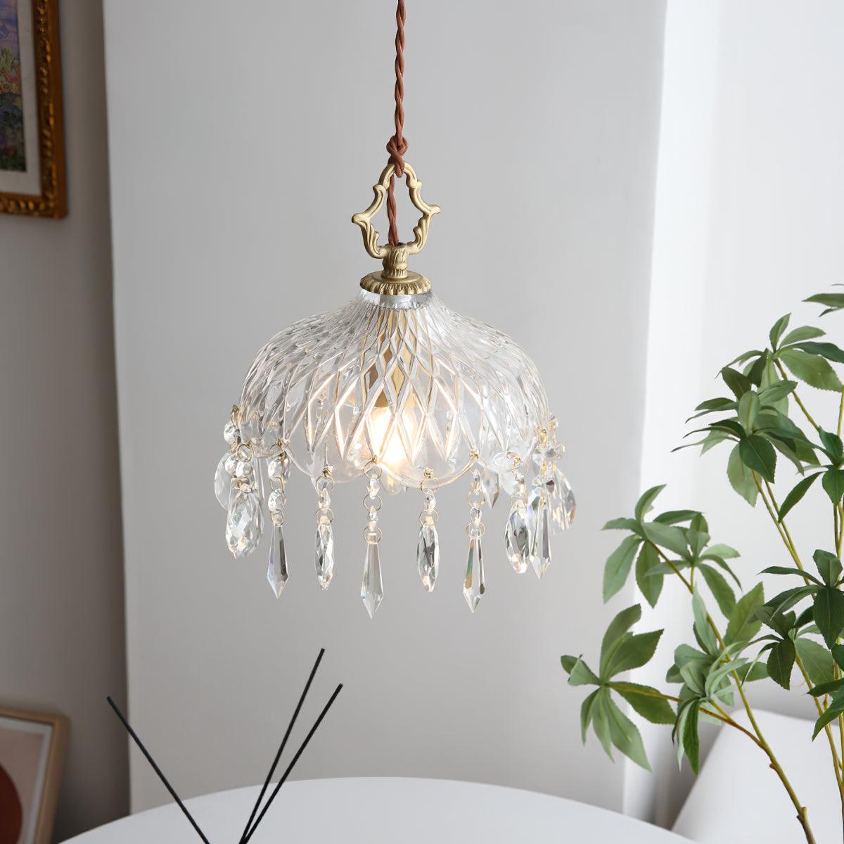 Moka Kristall-Vintage-Pendelleuchte