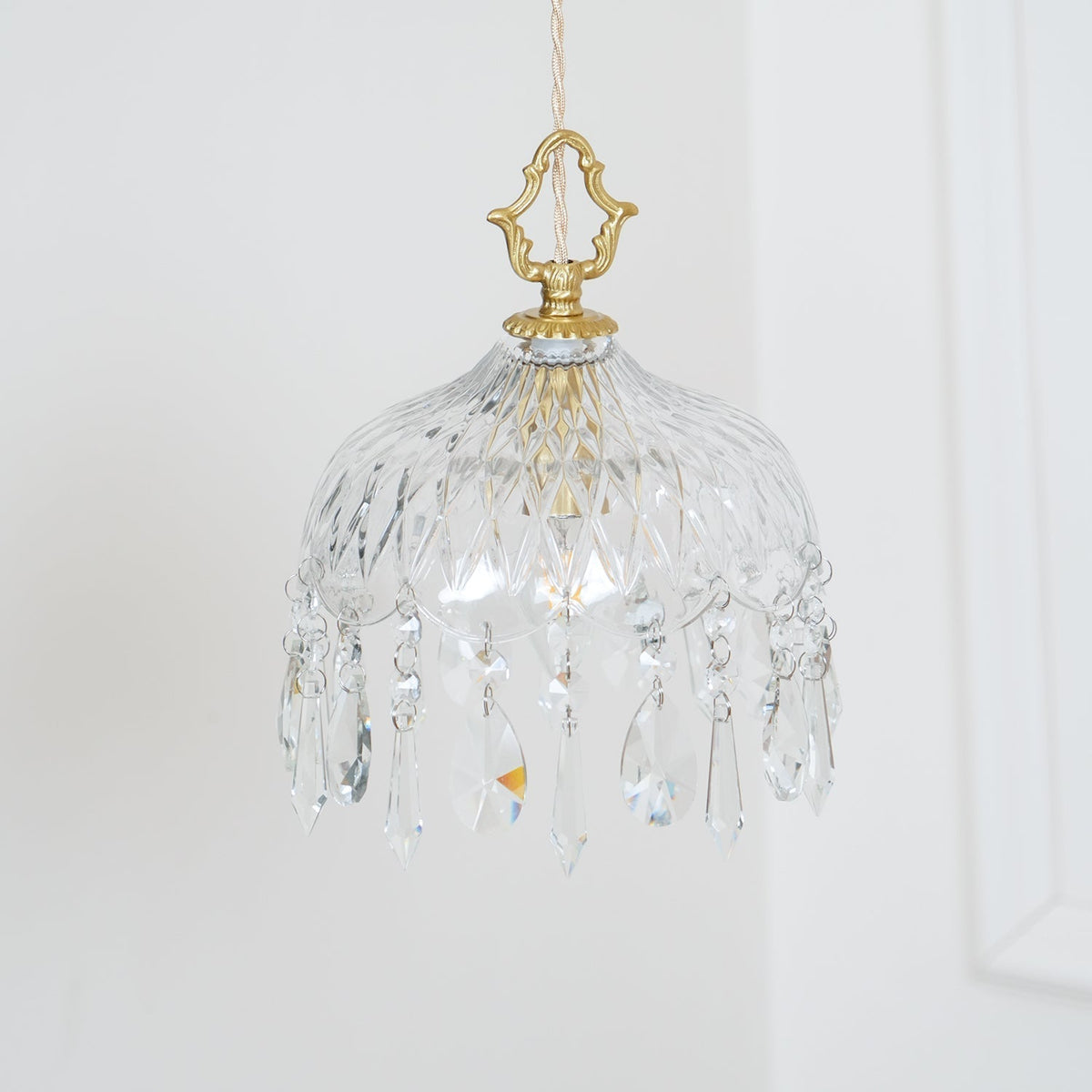 Moka Kristall-Vintage-Pendelleuchte