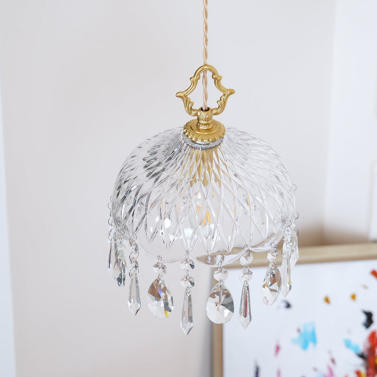 Moka Kristall-Vintage-Pendelleuchte