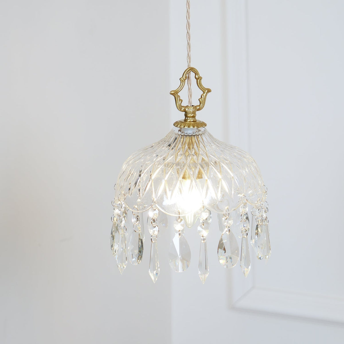 Moka Kristall-Vintage-Pendelleuchte