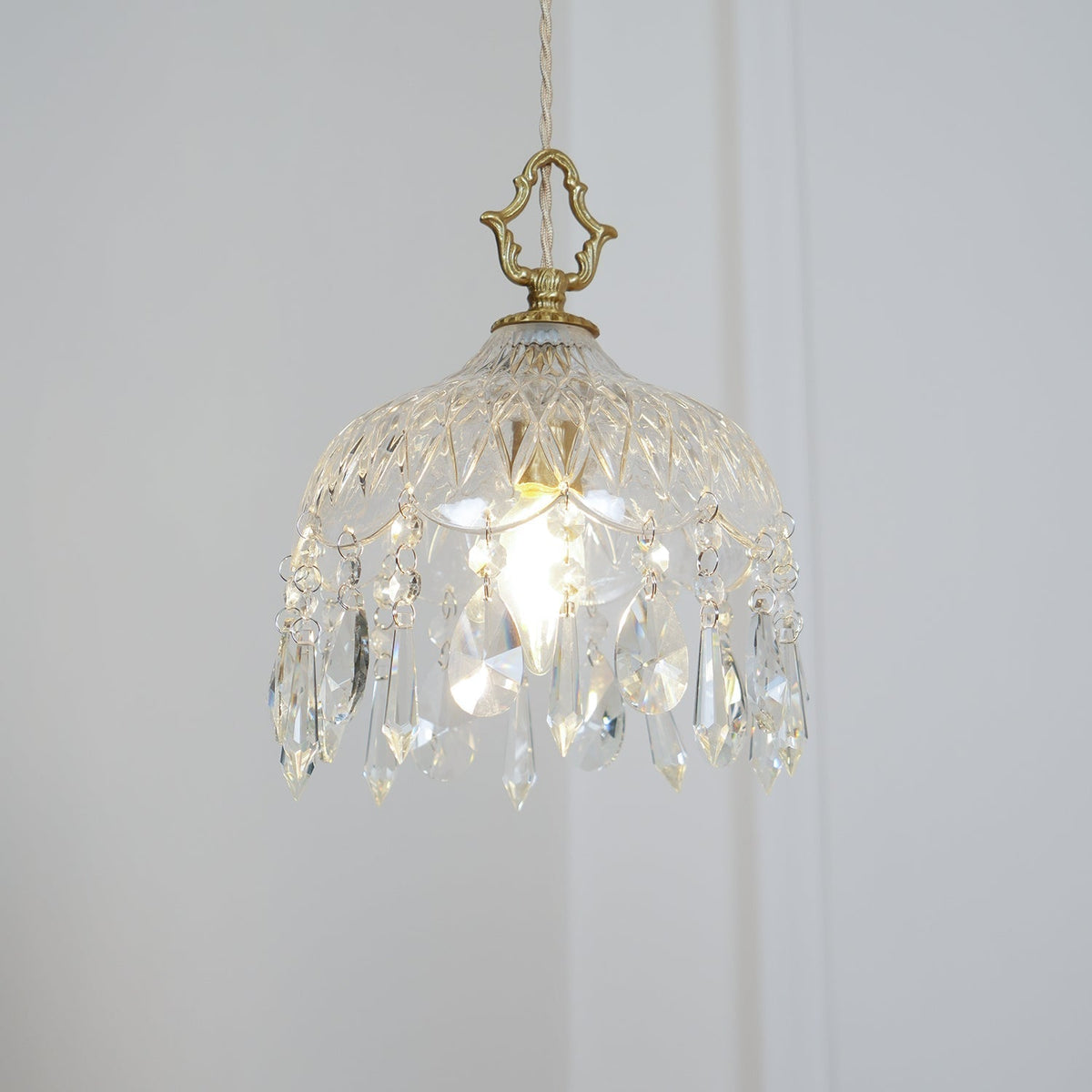 Moka Kristall-Vintage-Pendelleuchte