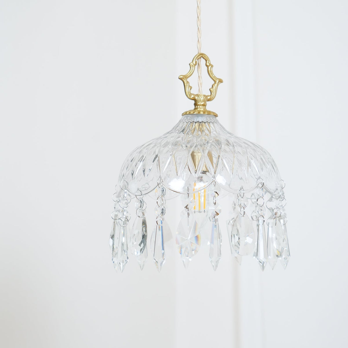 Moka Kristall-Vintage-Pendelleuchte