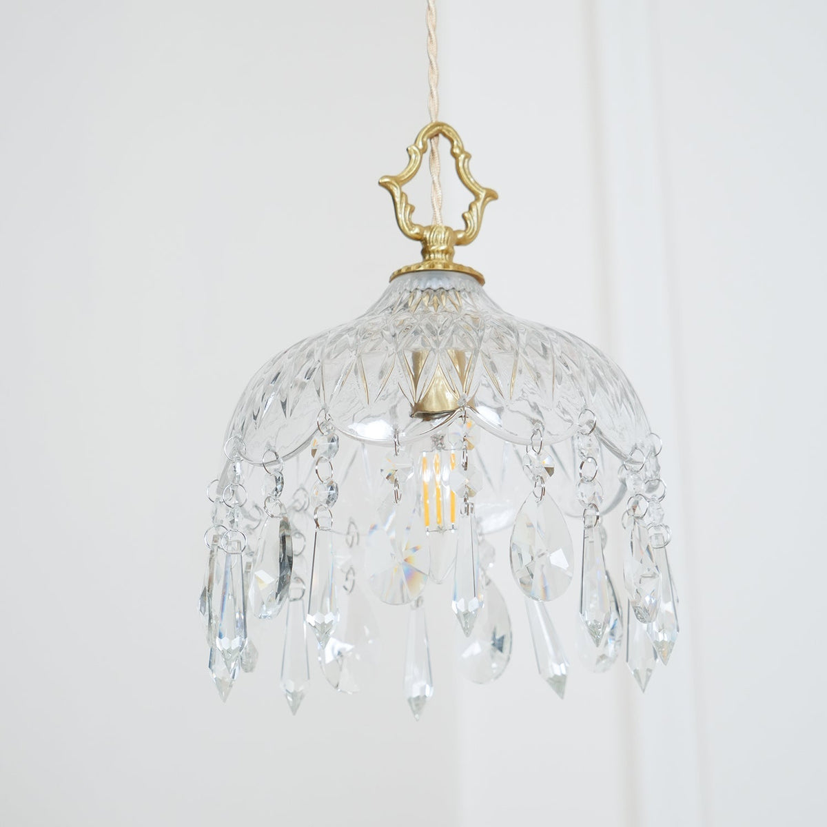 Moka Kristall-Vintage-Pendelleuchte