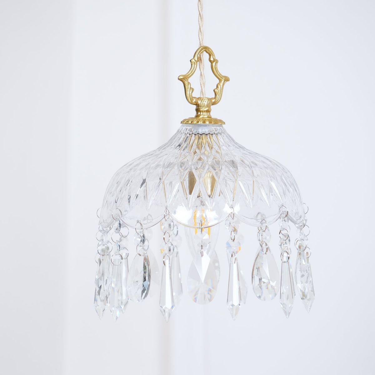 Moka Kristall-Vintage-Pendelleuchte