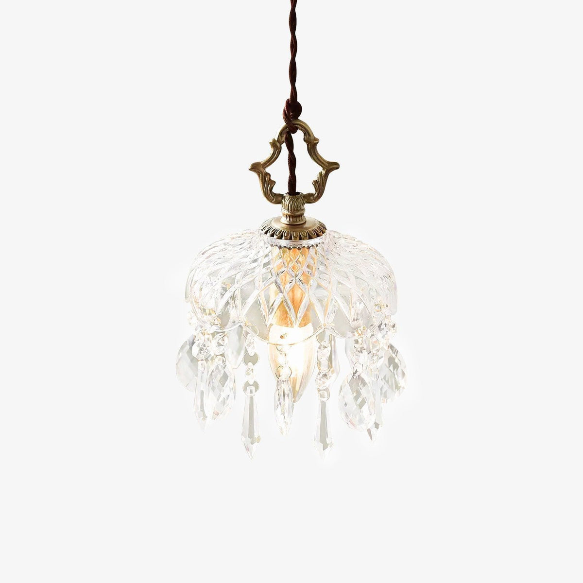 Moka Kristall-Vintage-Pendelleuchte