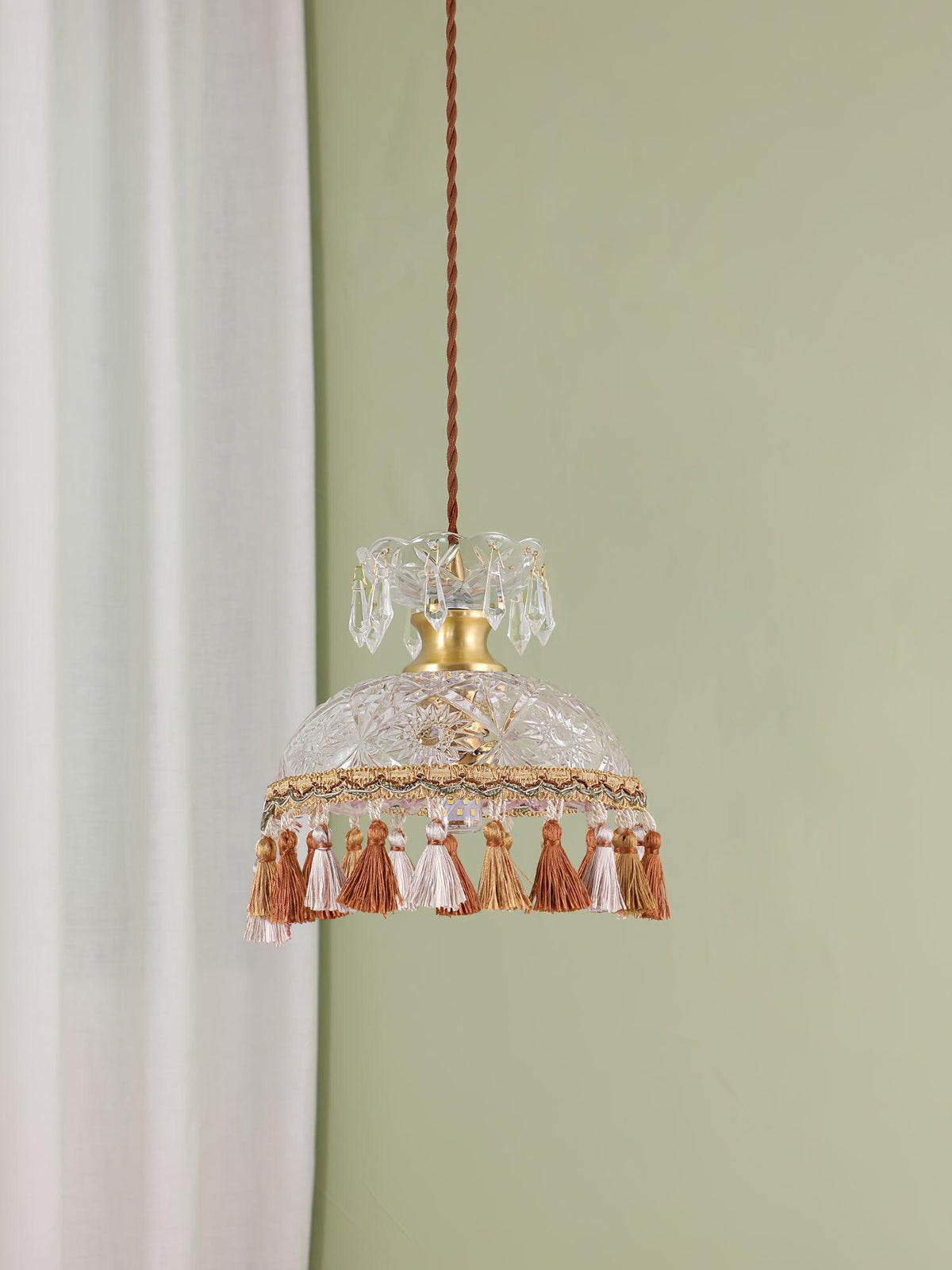 Devel Messing-Glas luxuriöse Pendelleuchte