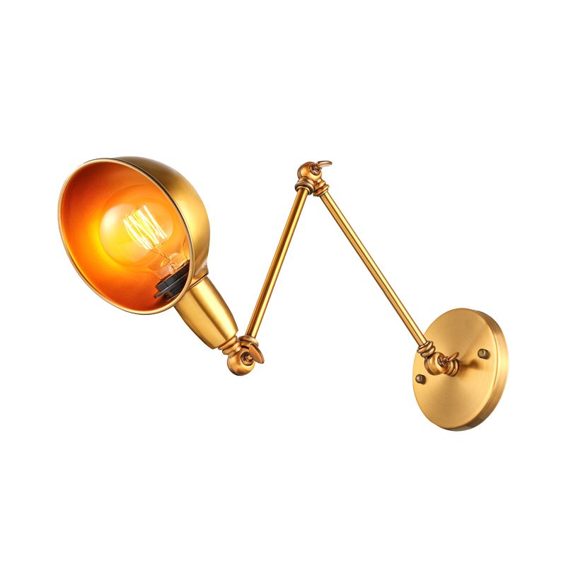 Silva Verstellbare Wandleuchte, Halbkugel, Messing/Antikmessing/Chrom, Schlafzimmer