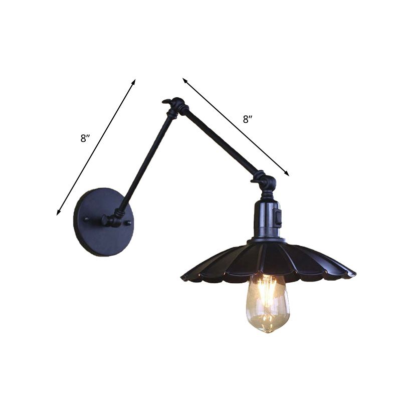 Silva Modern Wandleuchte Verstellbar, Schwarz/Weiß, Schlafzimmer, Metall