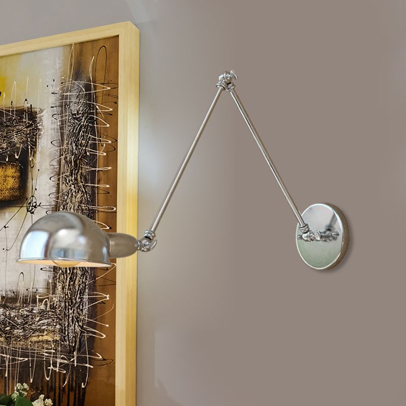 Silva Minimalistisch Wandleuchte Verstellbar, Silber, Schlafzimmer, Metall