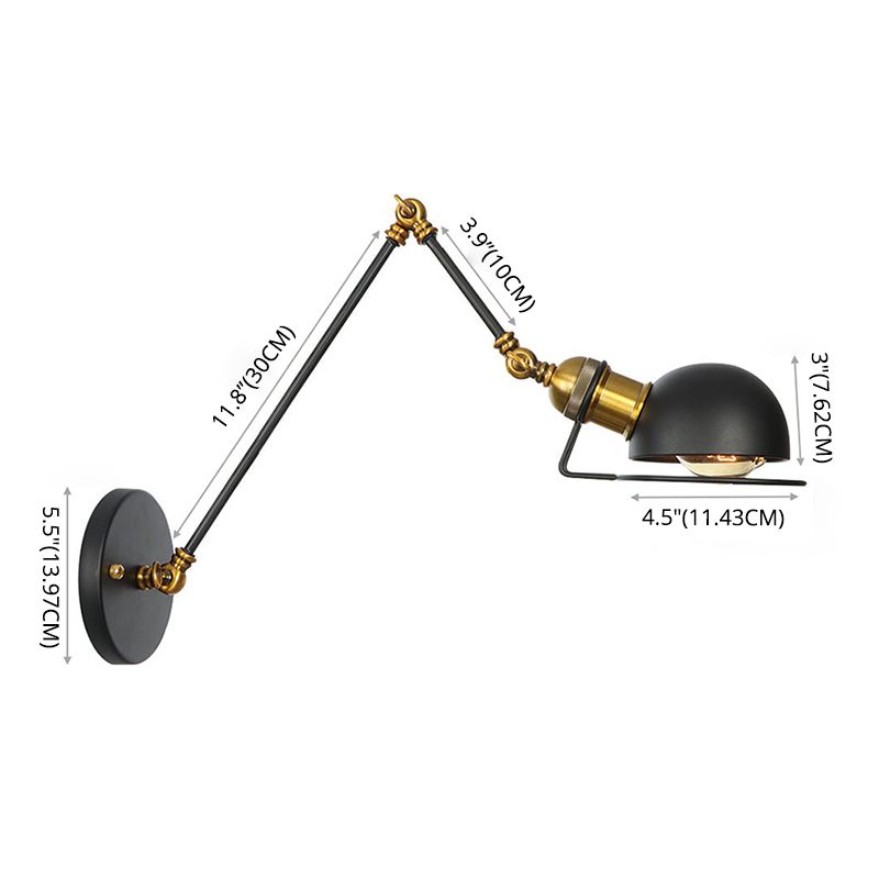 Silva Modern LED Wandleuchte Innen Schwarz/Gold-Schwarz Schlafzimmer Metall