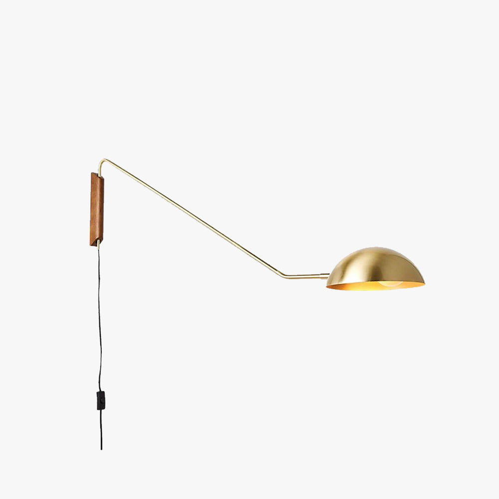 Silva Modern LED Wandleuchte Schwarz/Gold, Wohnzimmer, Metall