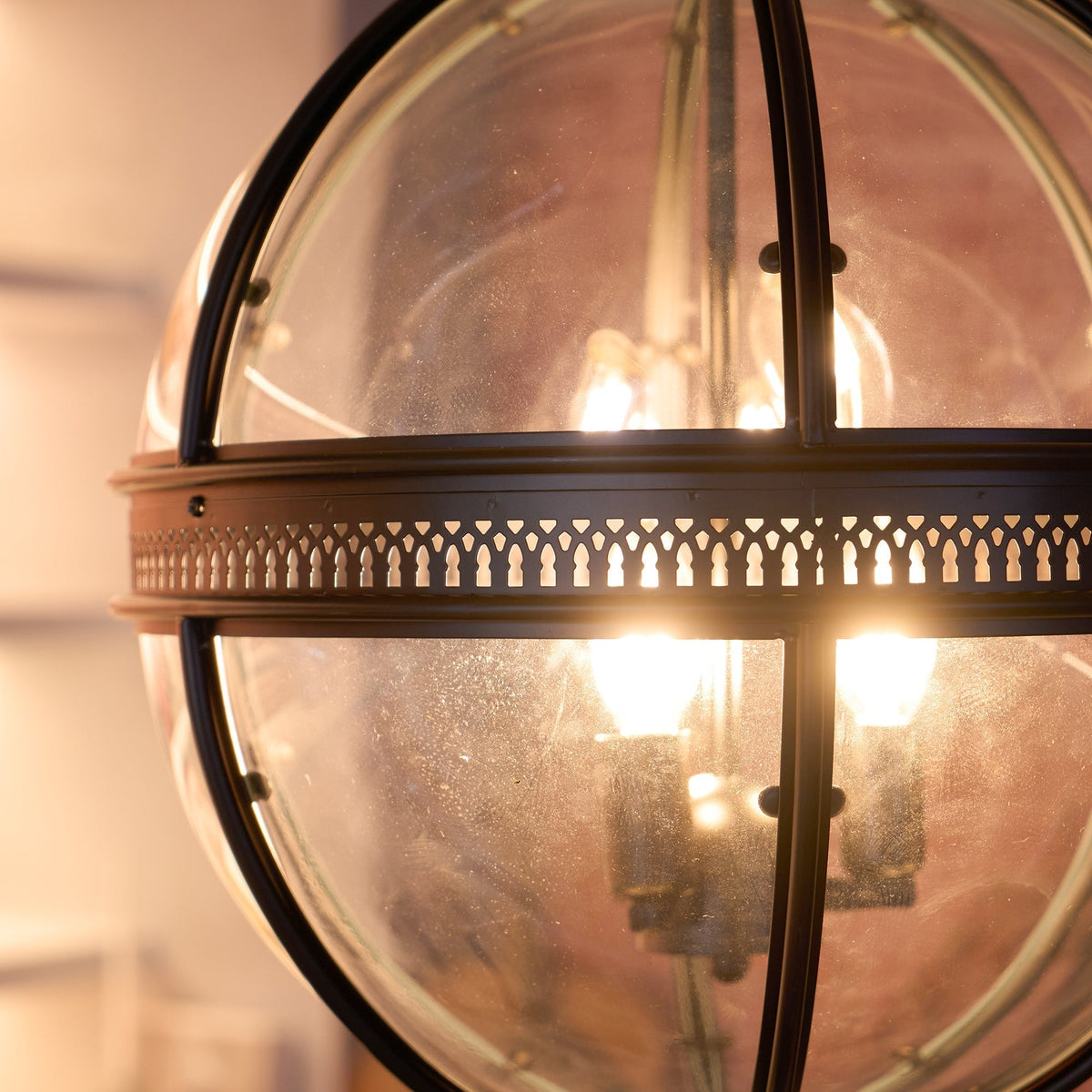 Svelte Vintage Industrial Glas Pendelleuchte