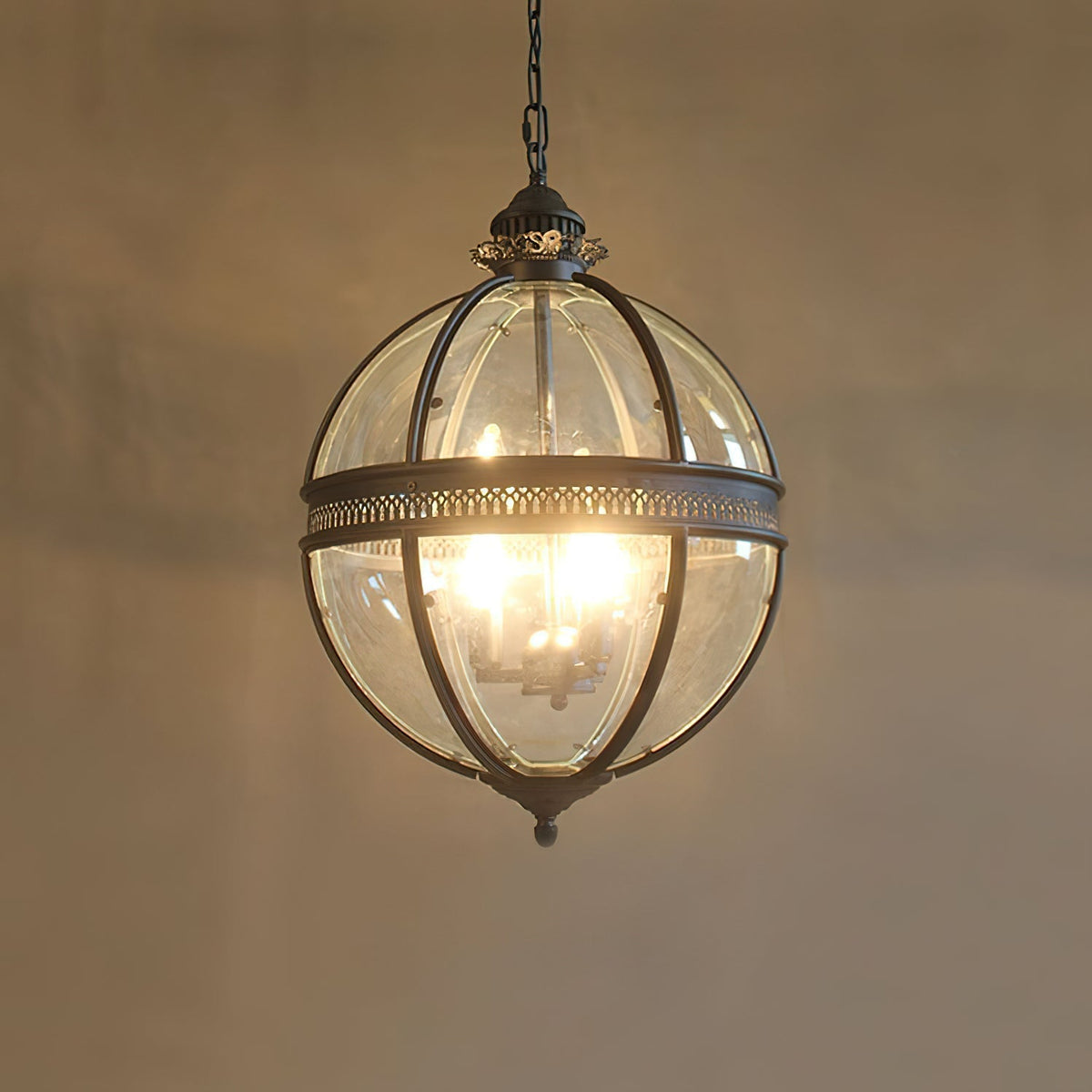 Svelte Vintage Industrial Glas Pendelleuchte