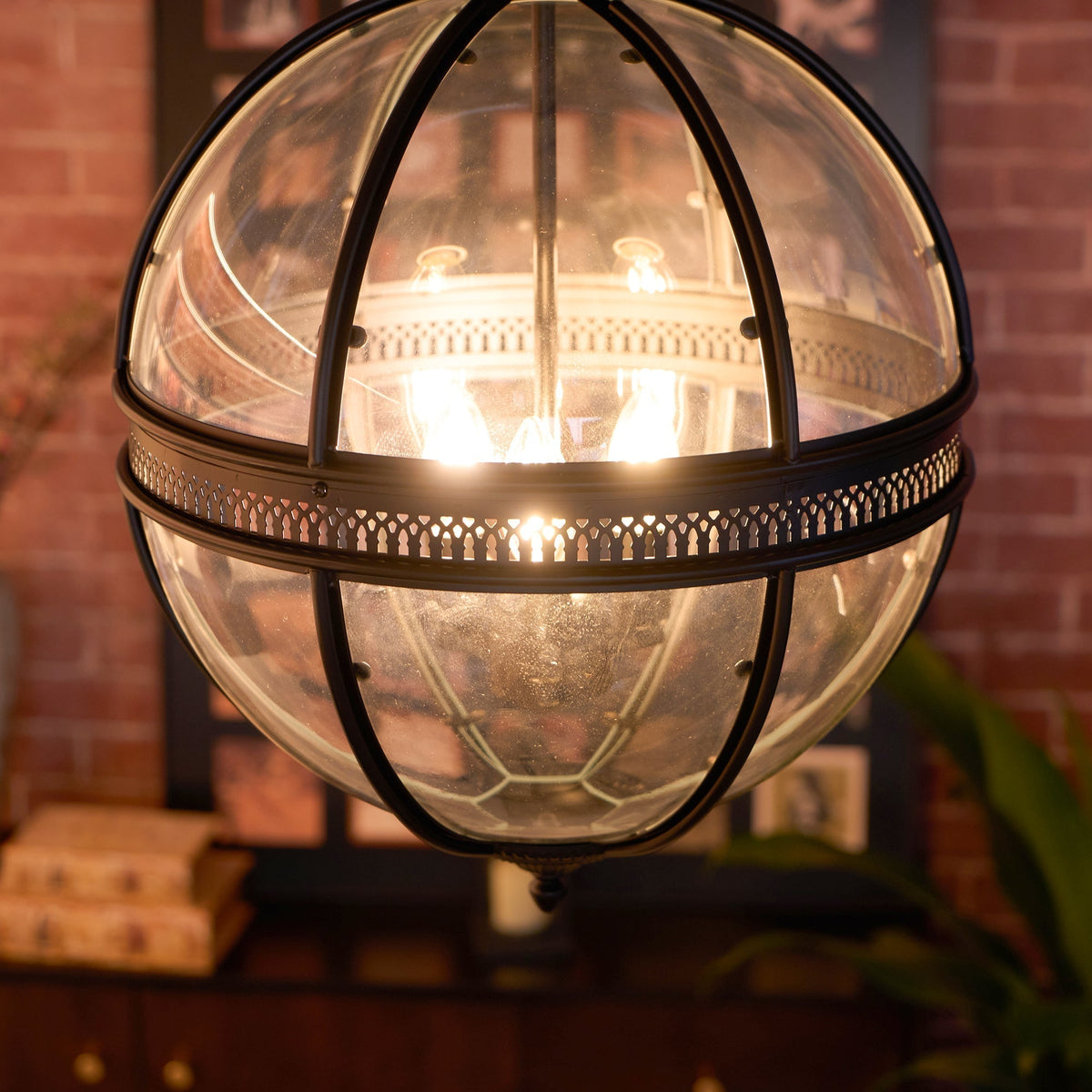 Svelte Vintage Industrial Glas Pendelleuchte