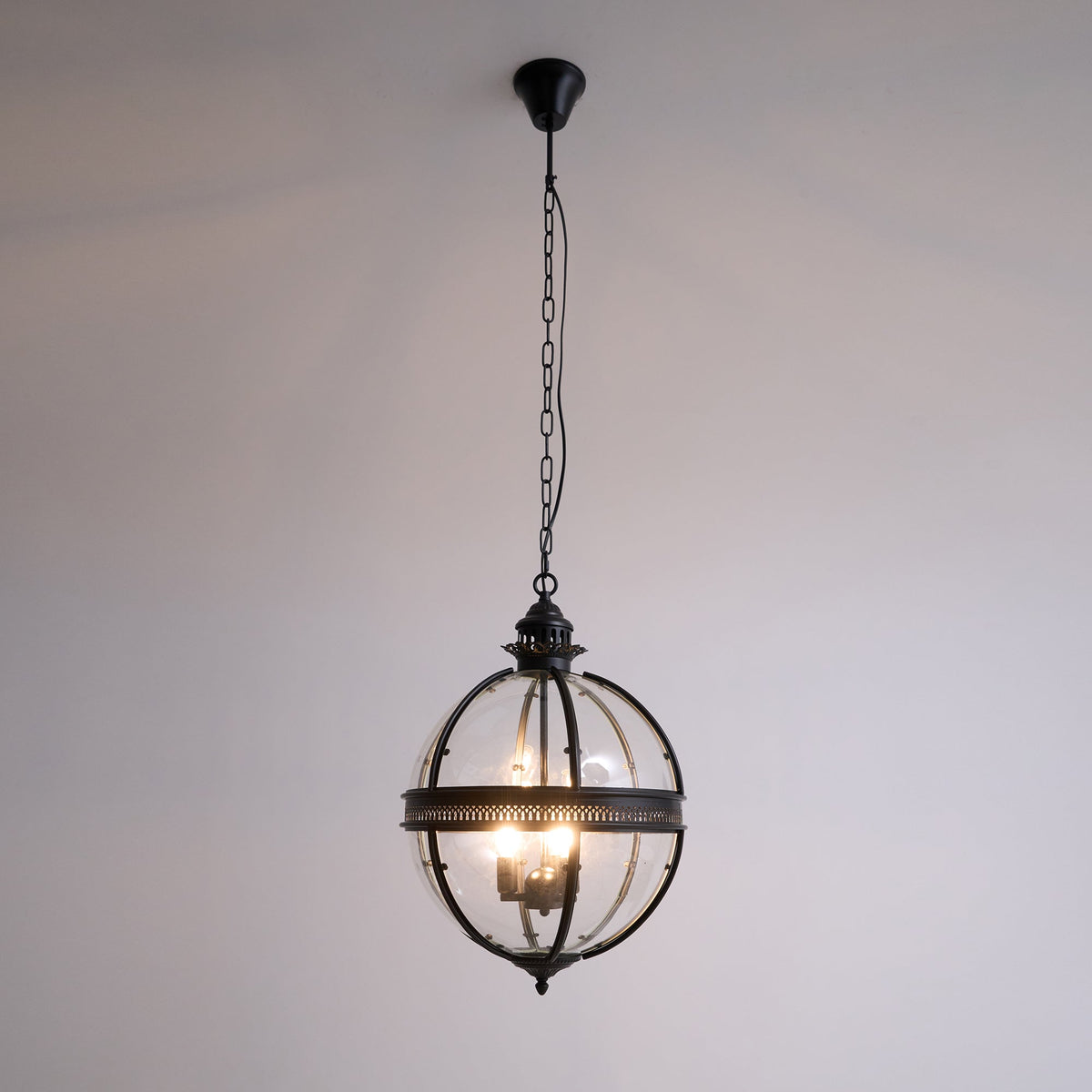 Edward Retro Pendelleuchte aus Glas