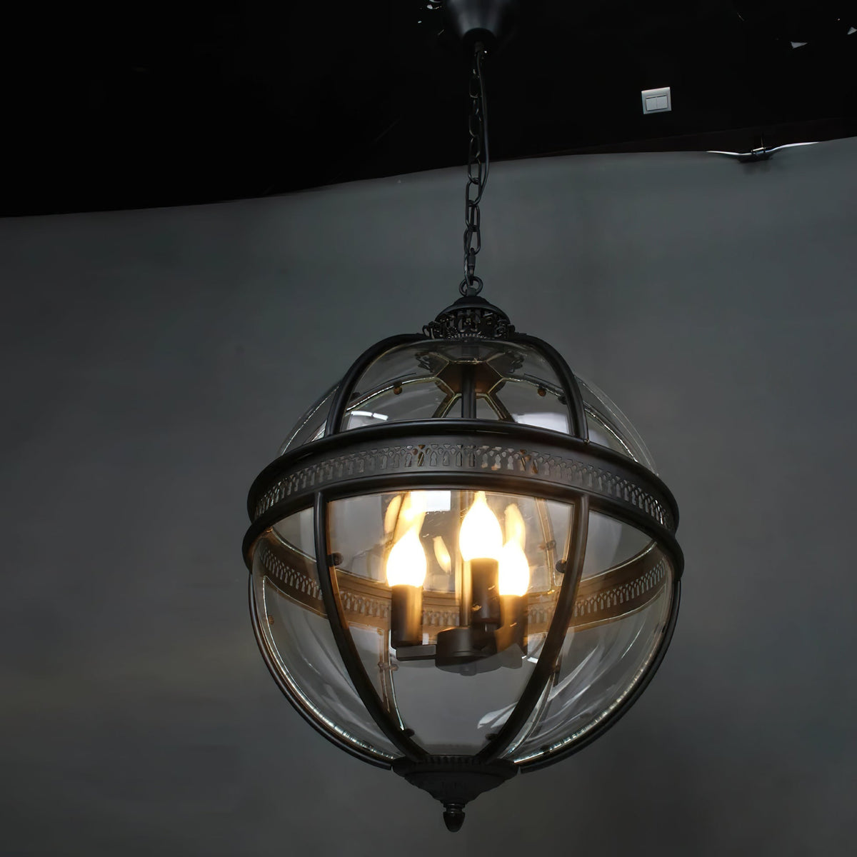 Svelte Vintage Industrial Glas Pendelleuchte