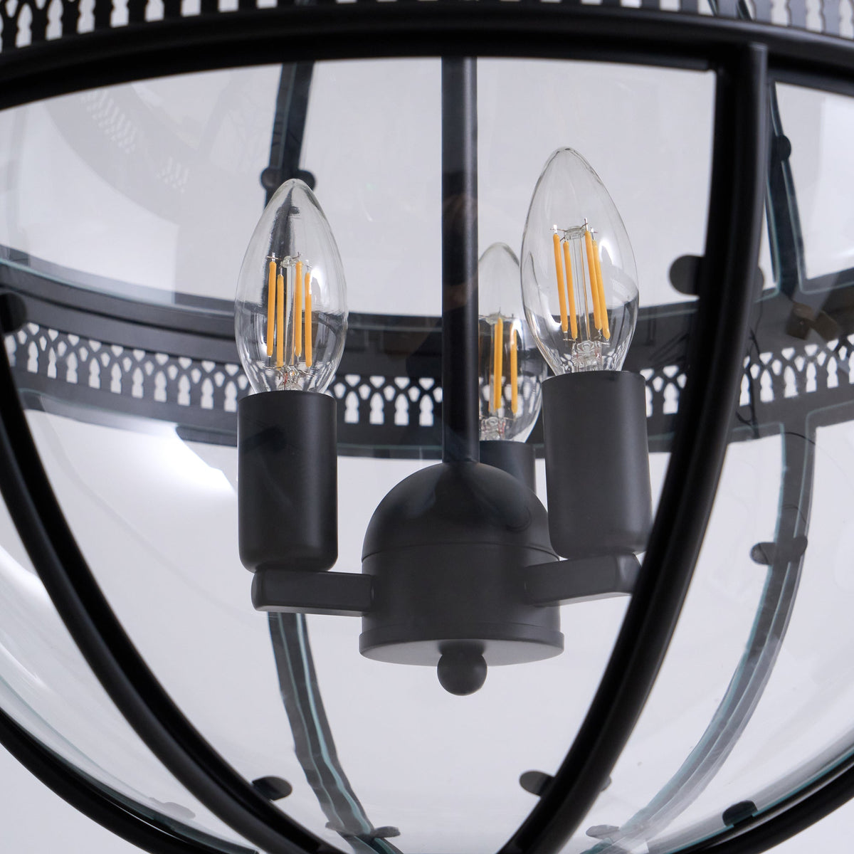 Svelte Vintage Industrial Glas Pendelleuchte