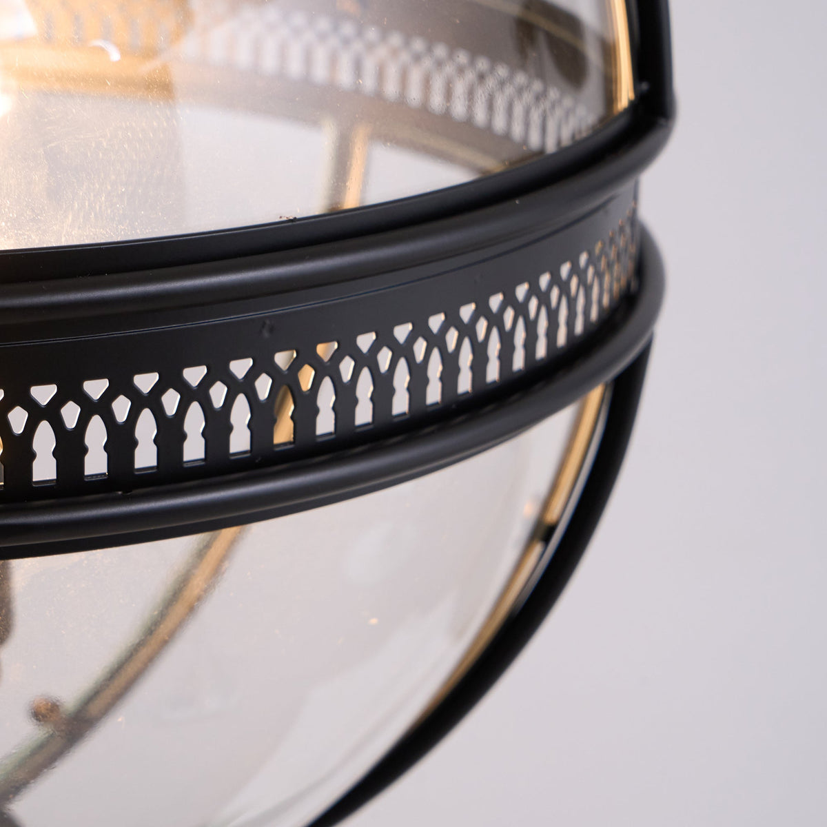 Svelte Vintage Industrial Glas Pendelleuchte
