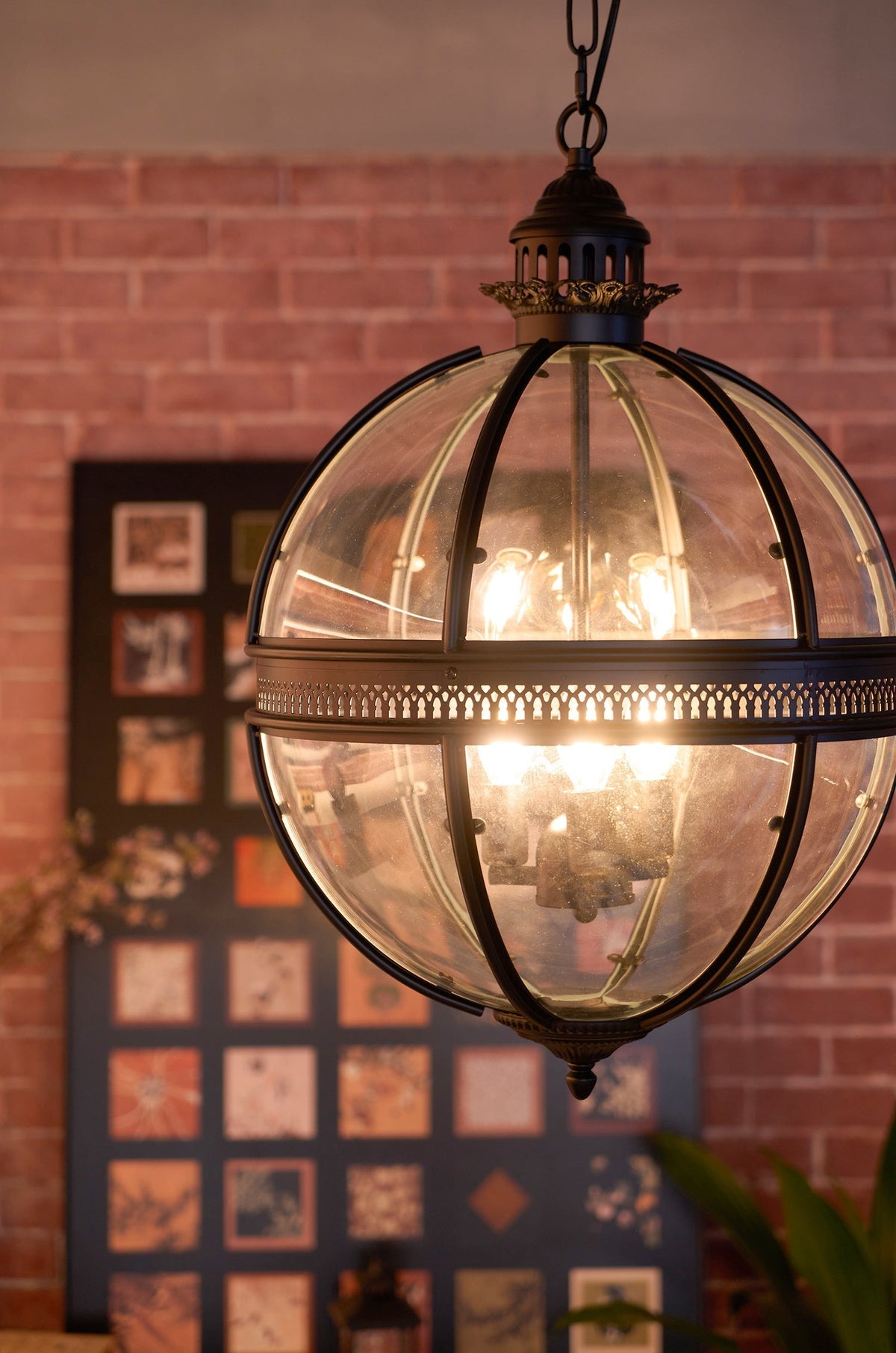 Svelte Vintage Industrial Glas Pendelleuchte