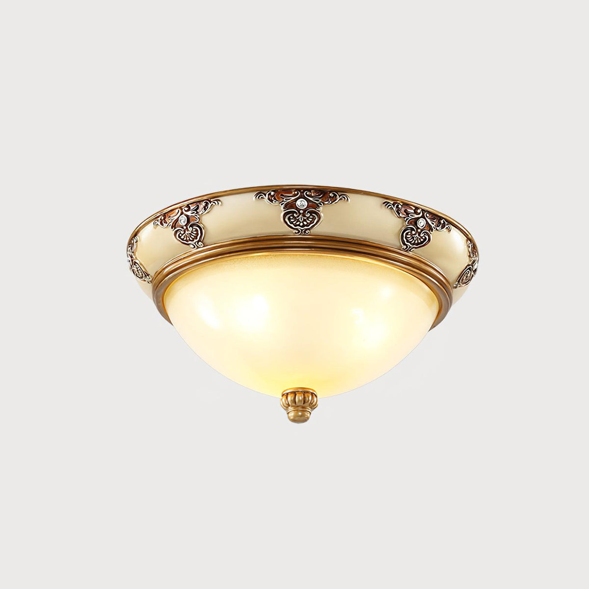 Eiriveon Deckenleuchte Milchglas Antik Beige Vintage