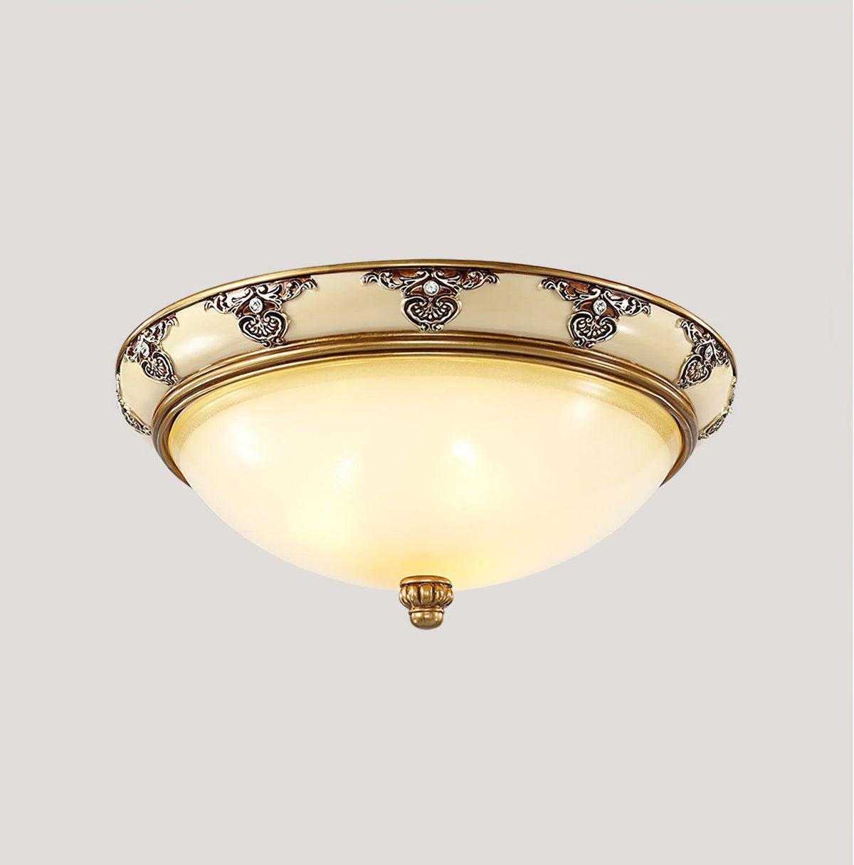 Eiriveon Deckenleuchte Milchglas Antik Beige Vintage