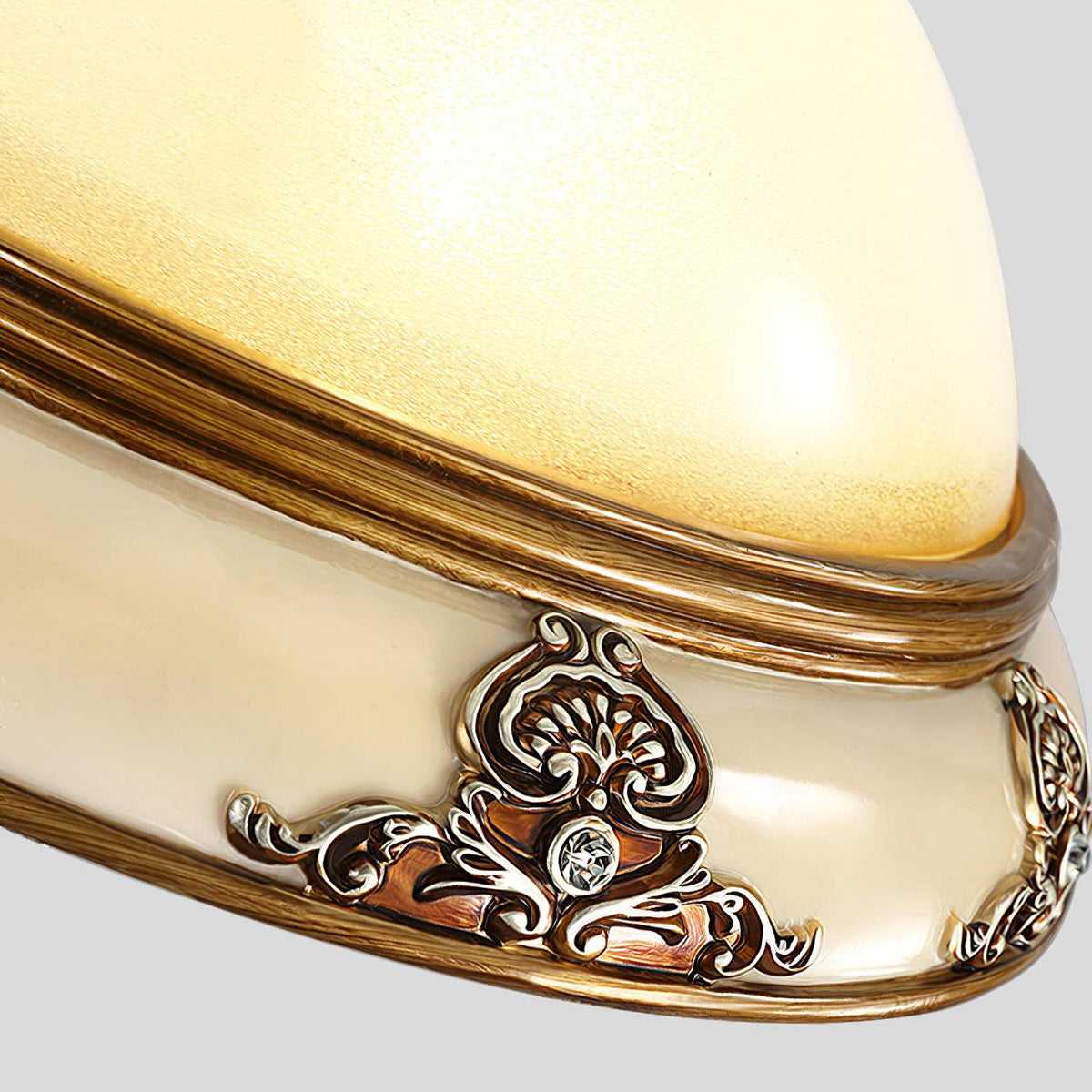 Eiriveon Deckenleuchte Milchglas Antik Beige Vintage