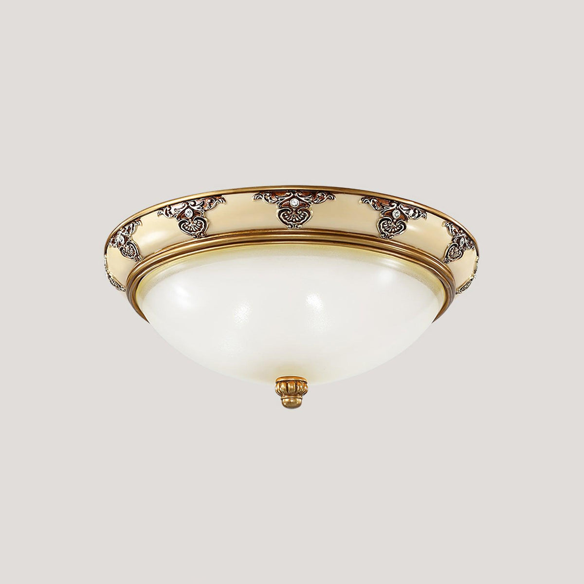 Eiriveon Deckenleuchte Milchglas Antik Beige Vintage