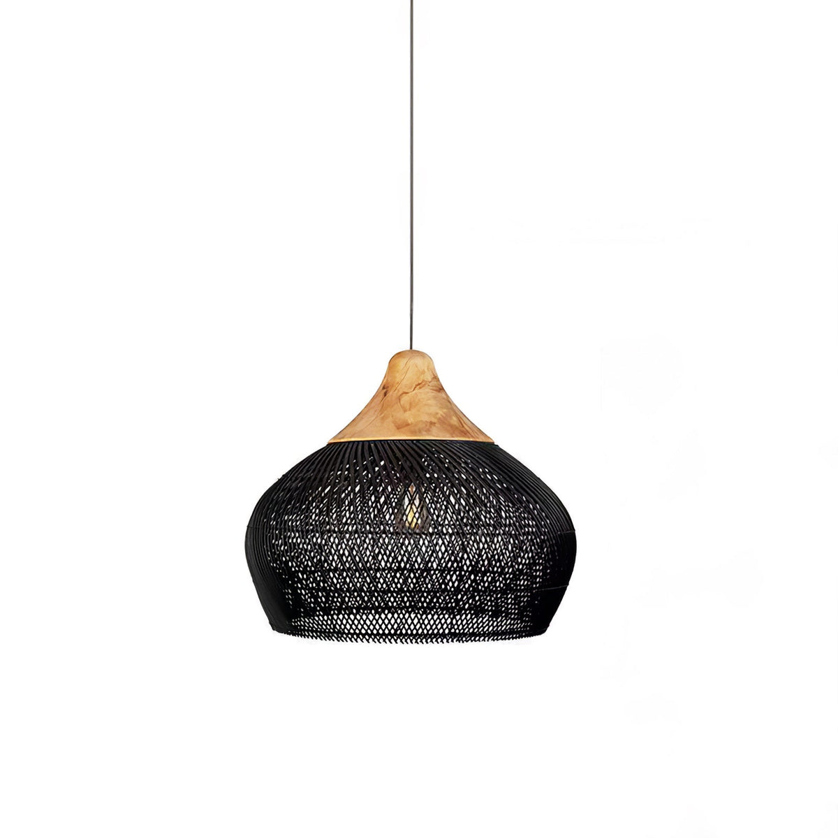Solavn Rattan-Holz-Pendelleuchte