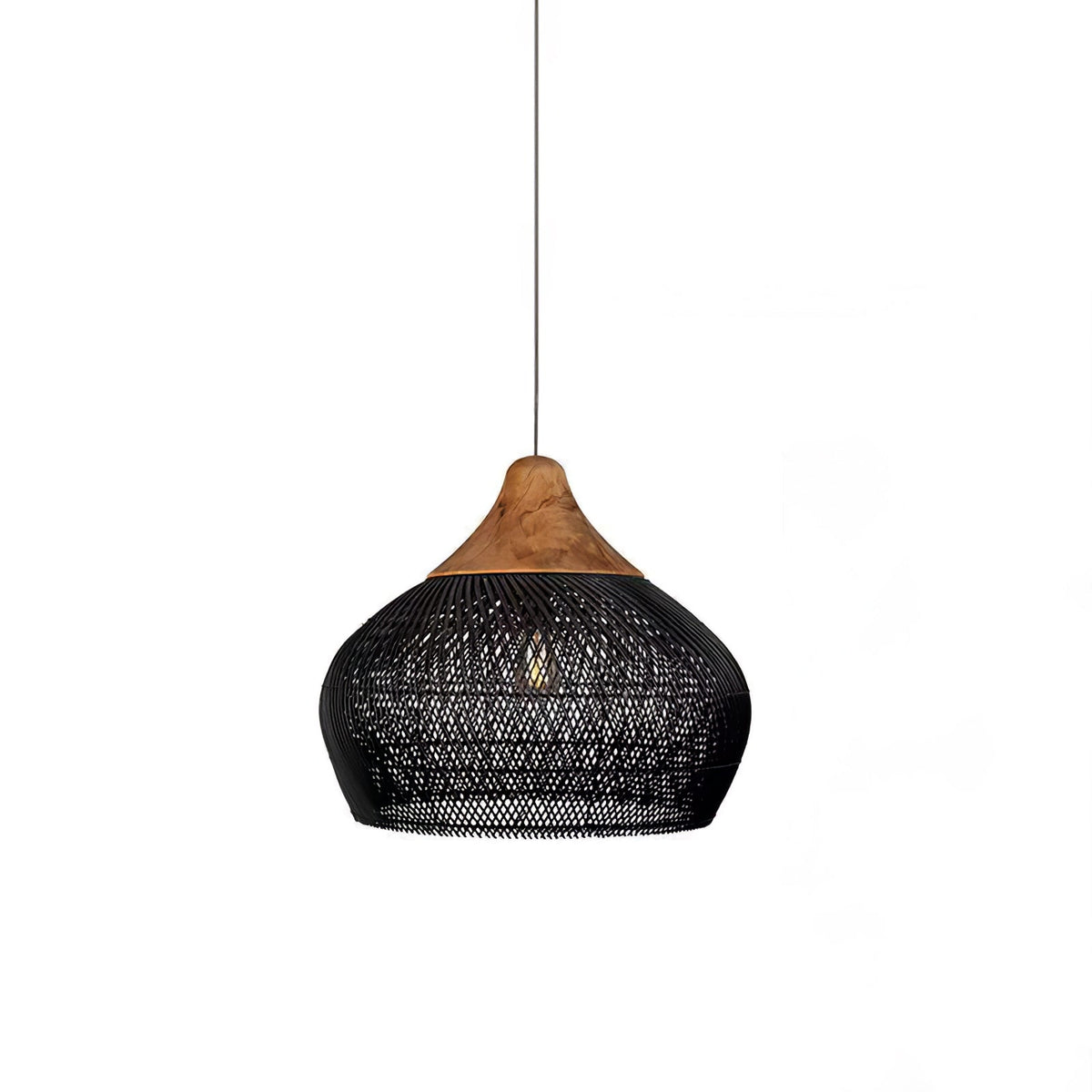 Canirora Pendelleuchte Rattan Swag Geflochten