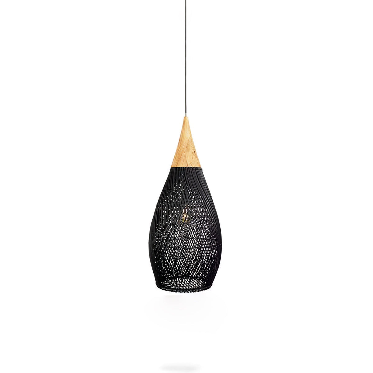 Solavn Rattan-Holz-Pendelleuchte