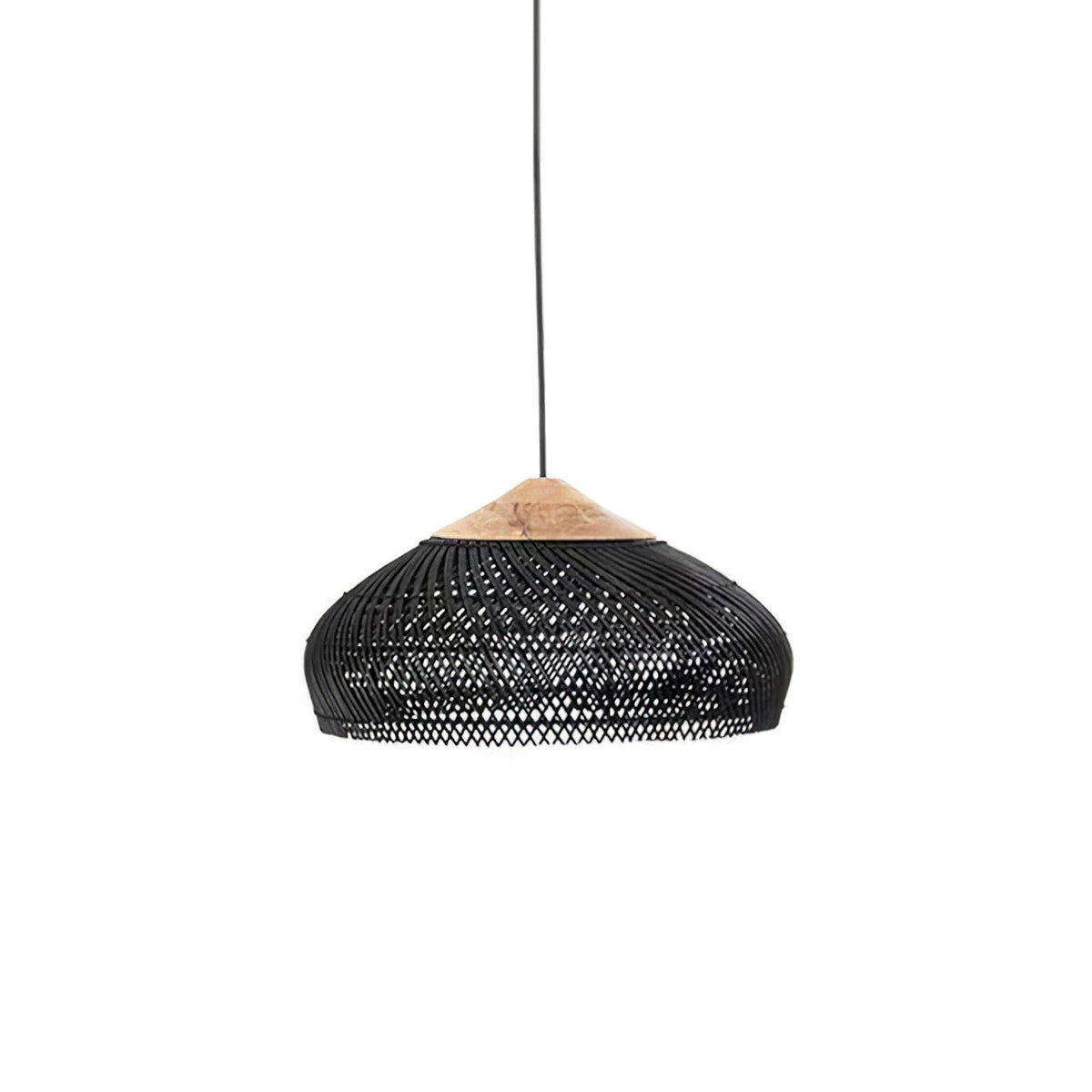 Solavn Rattan-Holz-Pendelleuchte