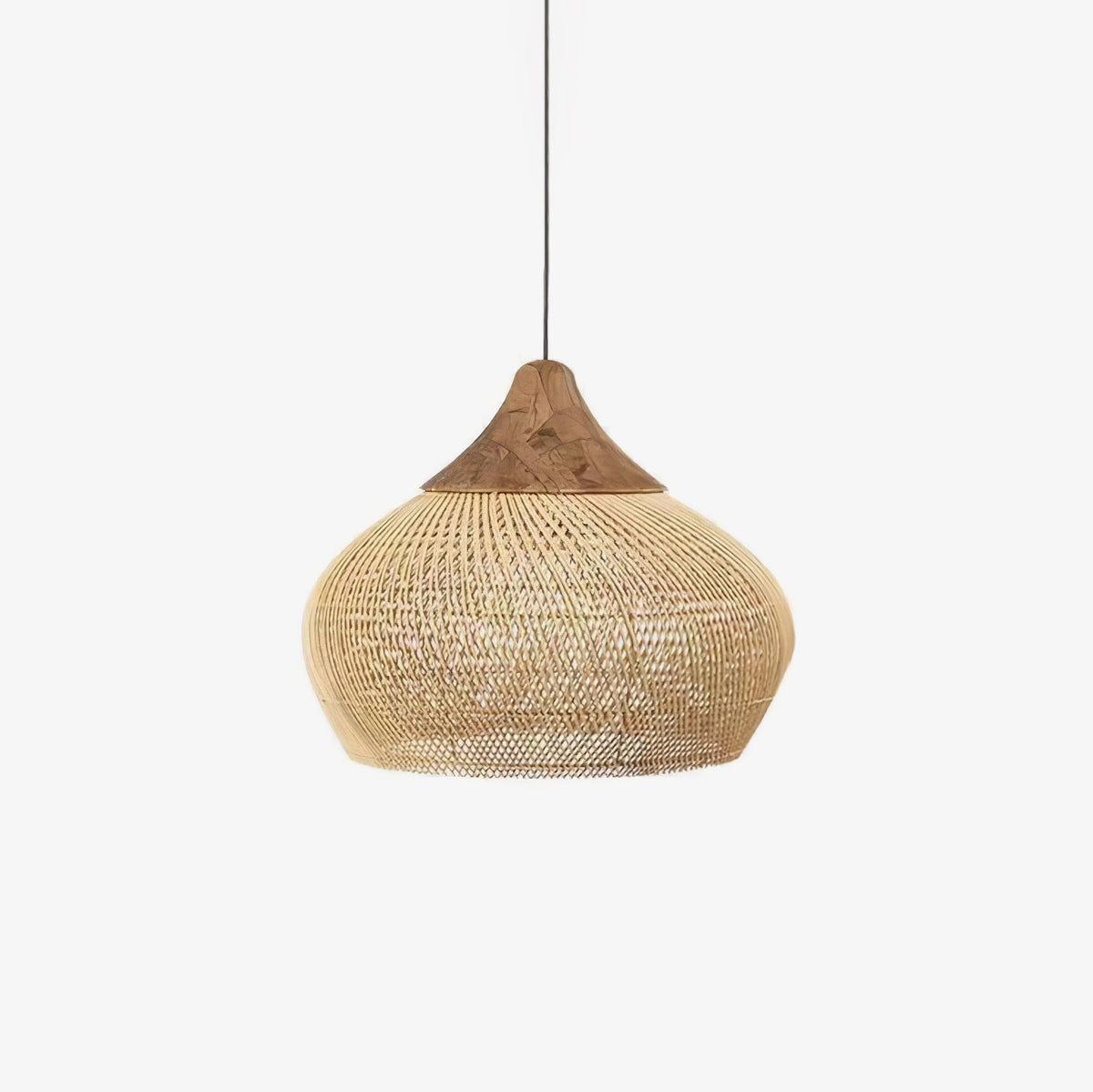 Solavn Rattan-Holz-Pendelleuchte