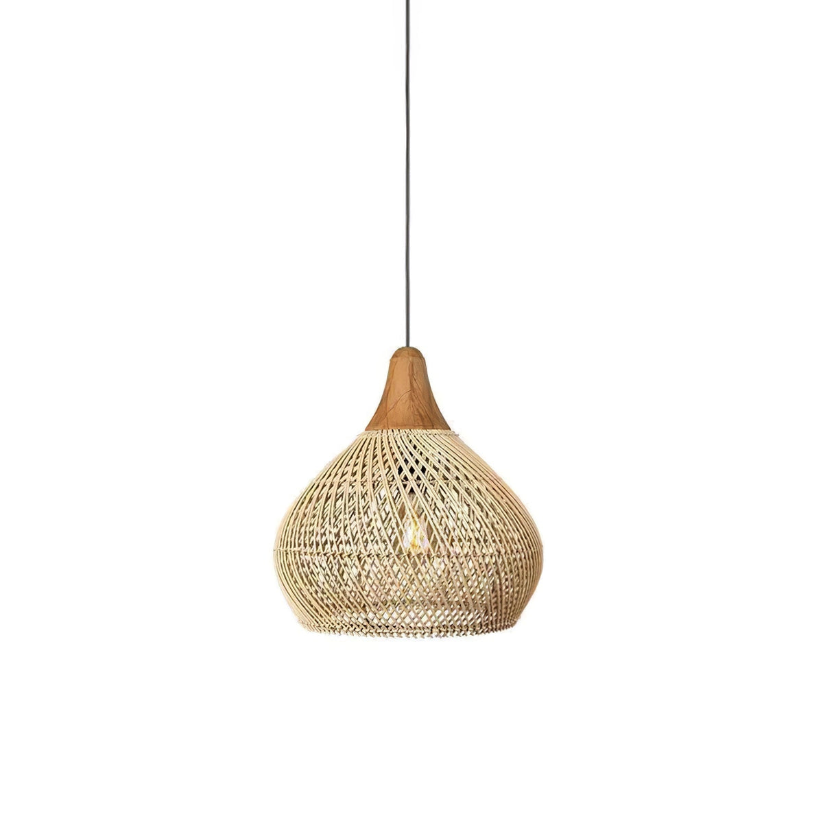 Canirora Pendelleuchte Rattan Swag Geflochten