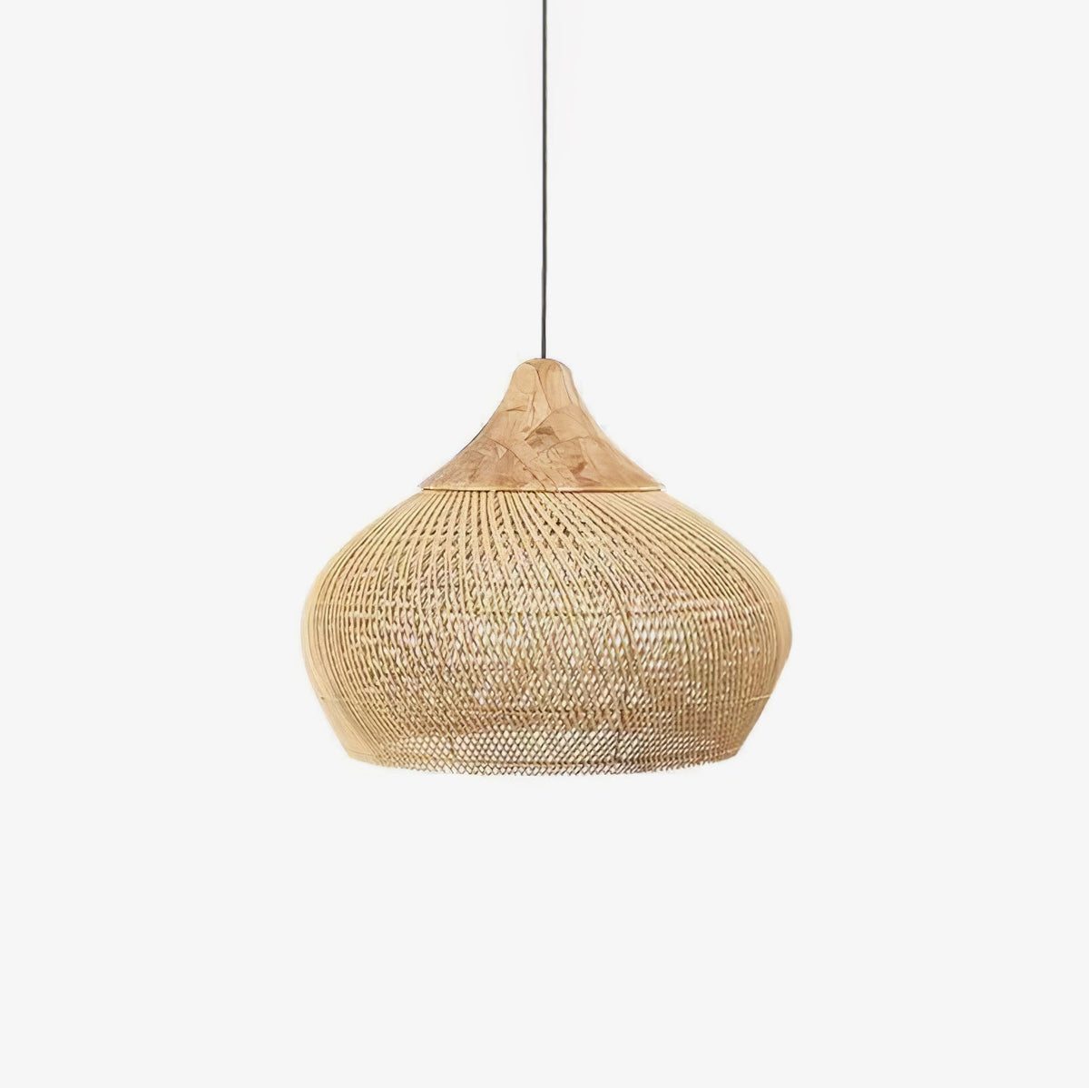 Solavn Rattan-Holz-Pendelleuchte