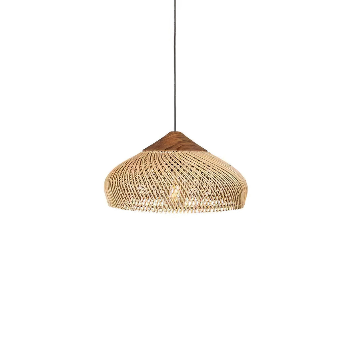 Canirora Pendelleuchte Rattan Swag Geflochten