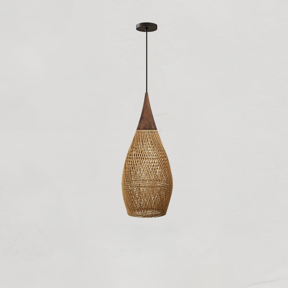 Solavn Rattan-Holz-Pendelleuchte