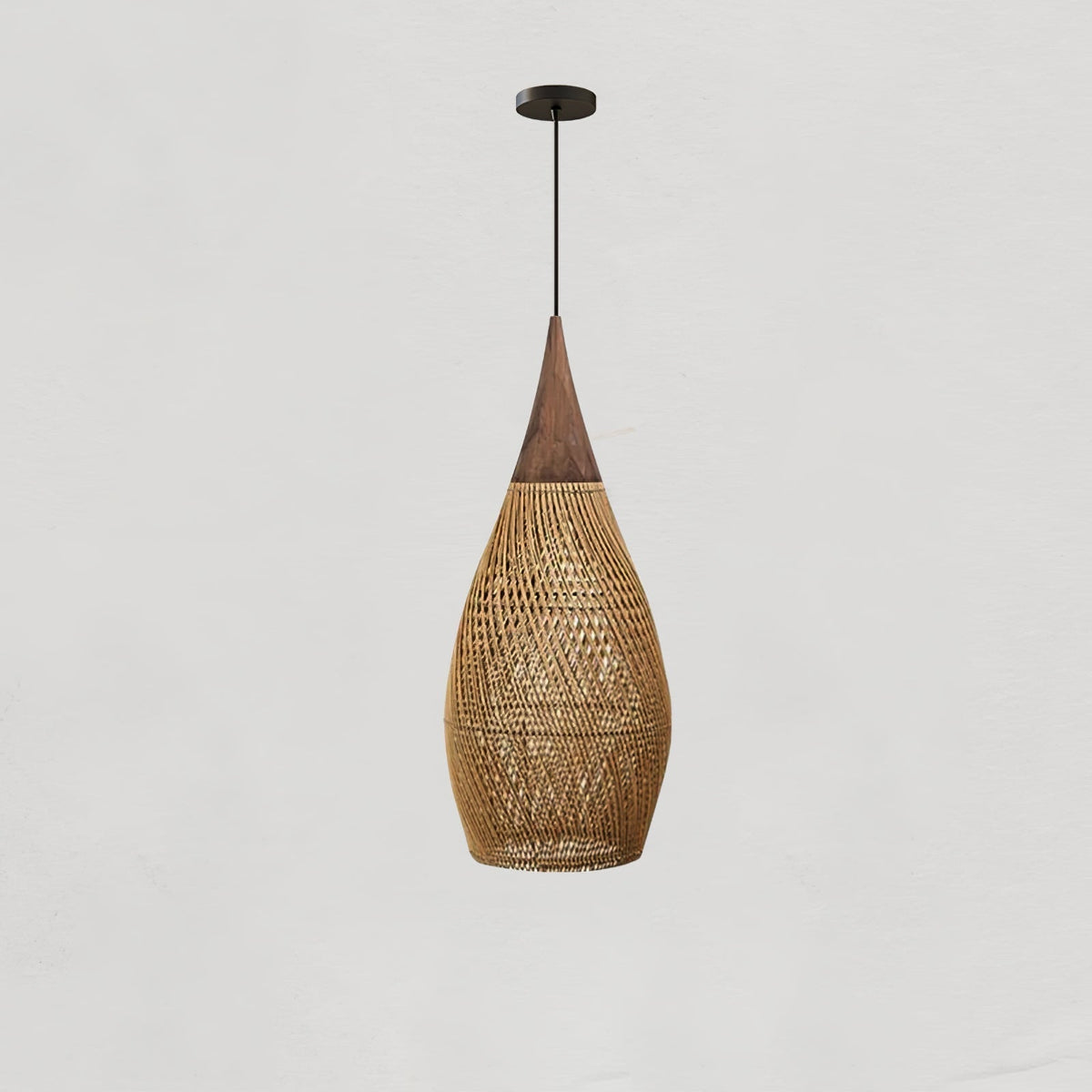Solavn Rattan-Holz-Pendelleuchte