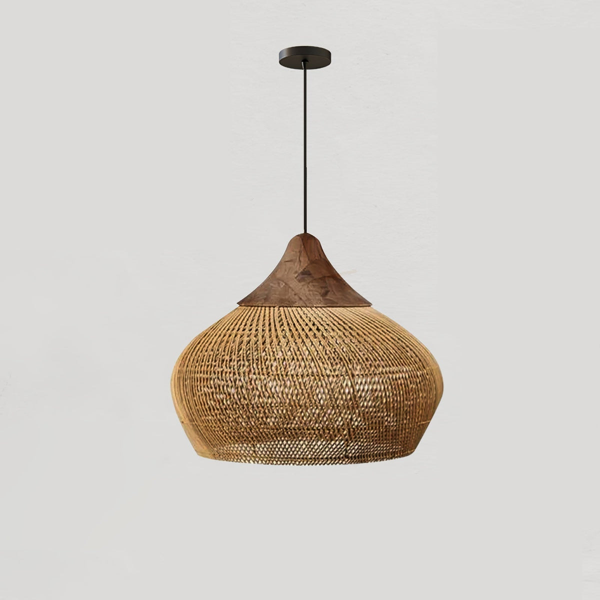 Canirora Pendelleuchte Rattan Swag Geflochten