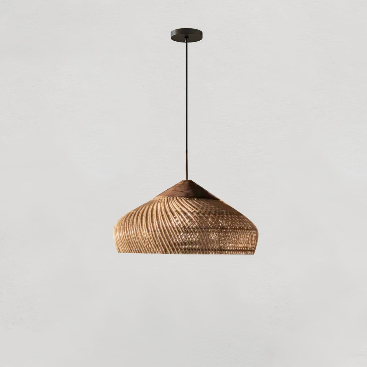 Solavn Rattan-Holz-Pendelleuchte