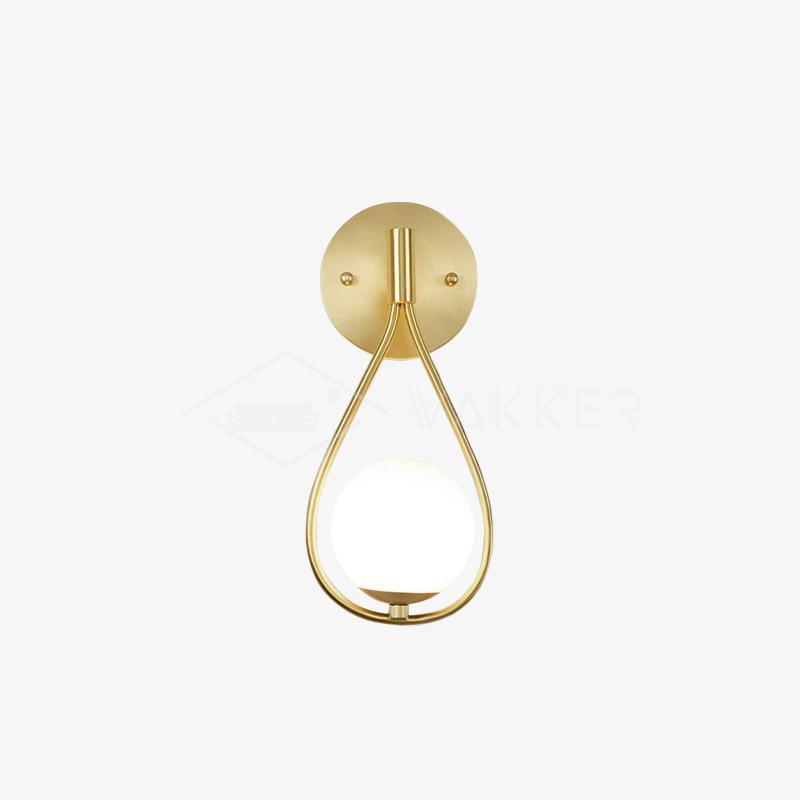 Eiralaya zeitgenössische minimalistische Wandleuchte aus Messing mit Glas für das Badezimmer | Cielum