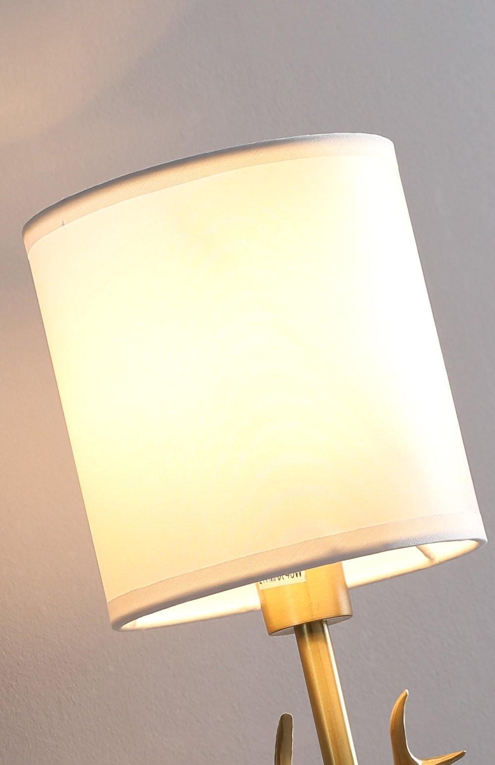 Auriviella Elegance Hirschkopf-Wandleuchte aus Messing