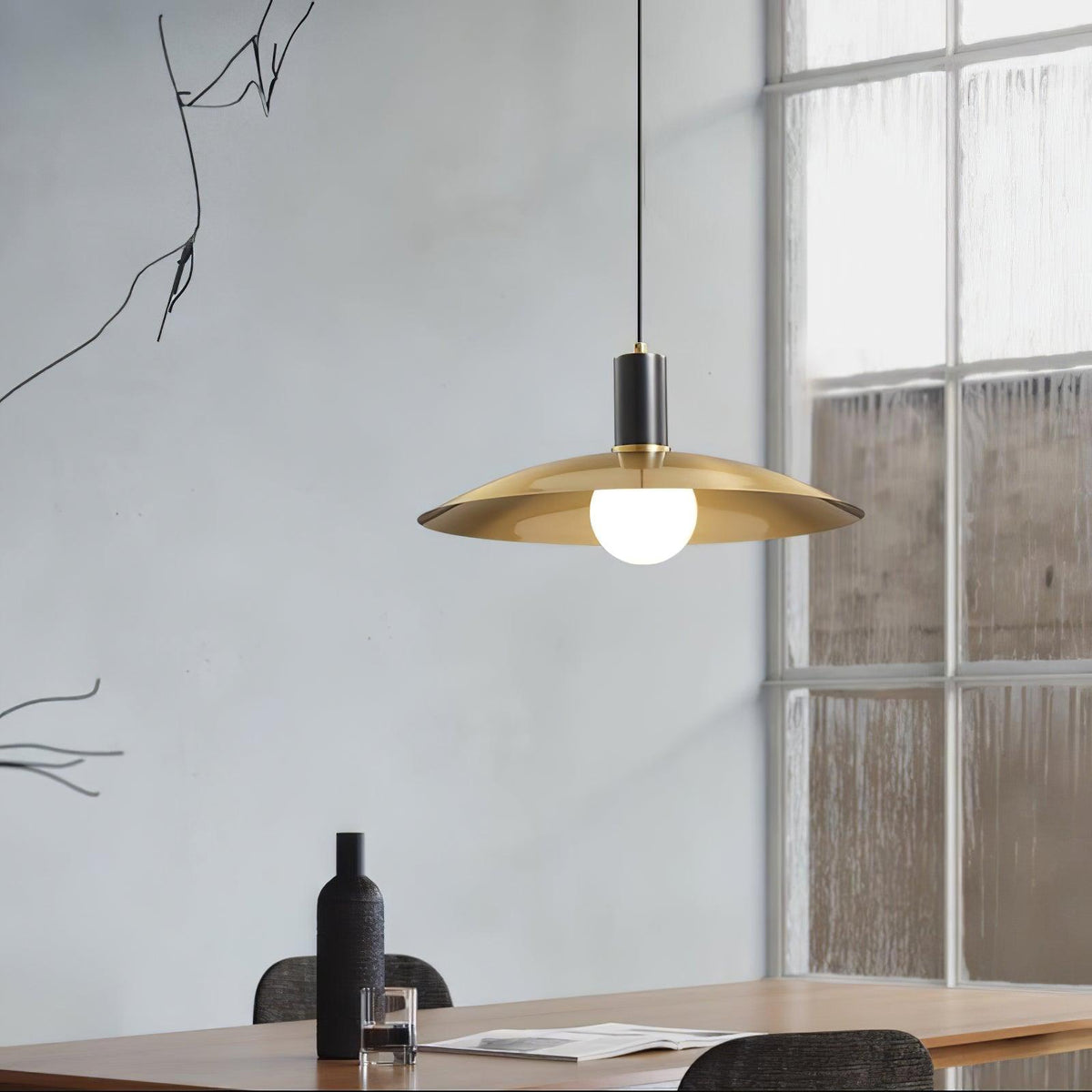 Thalora Messing & Glas Classic Pendelleuchte