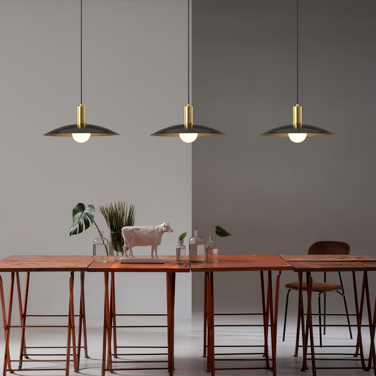 Thalora Messing & Glas Classic Pendelleuchte
