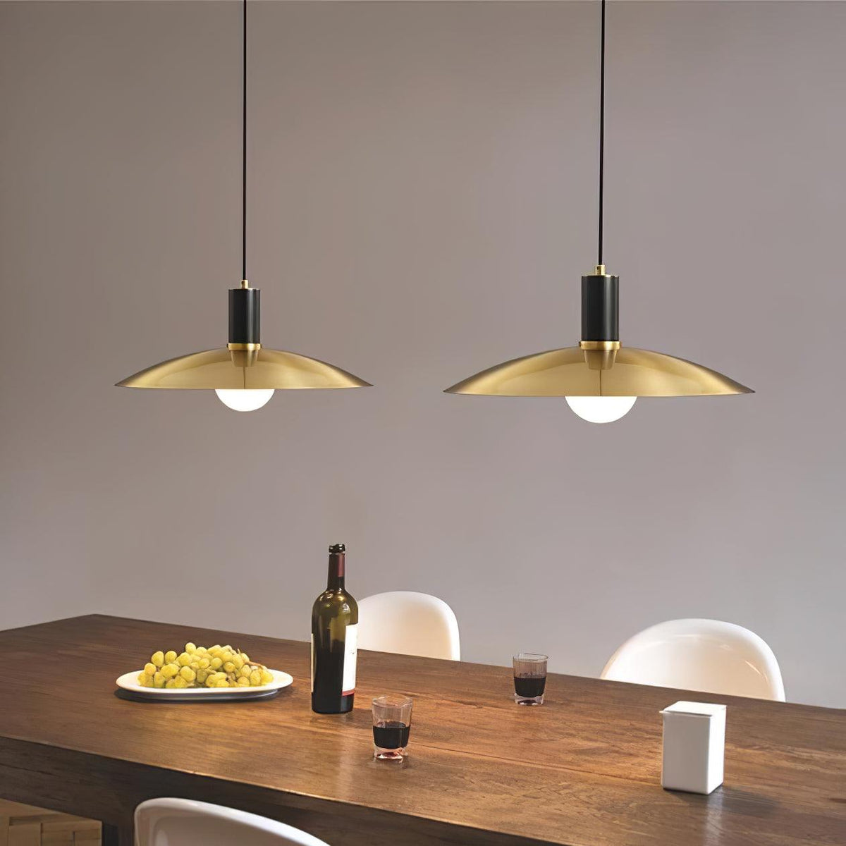 Thalora Messing & Glas Classic Pendelleuchte