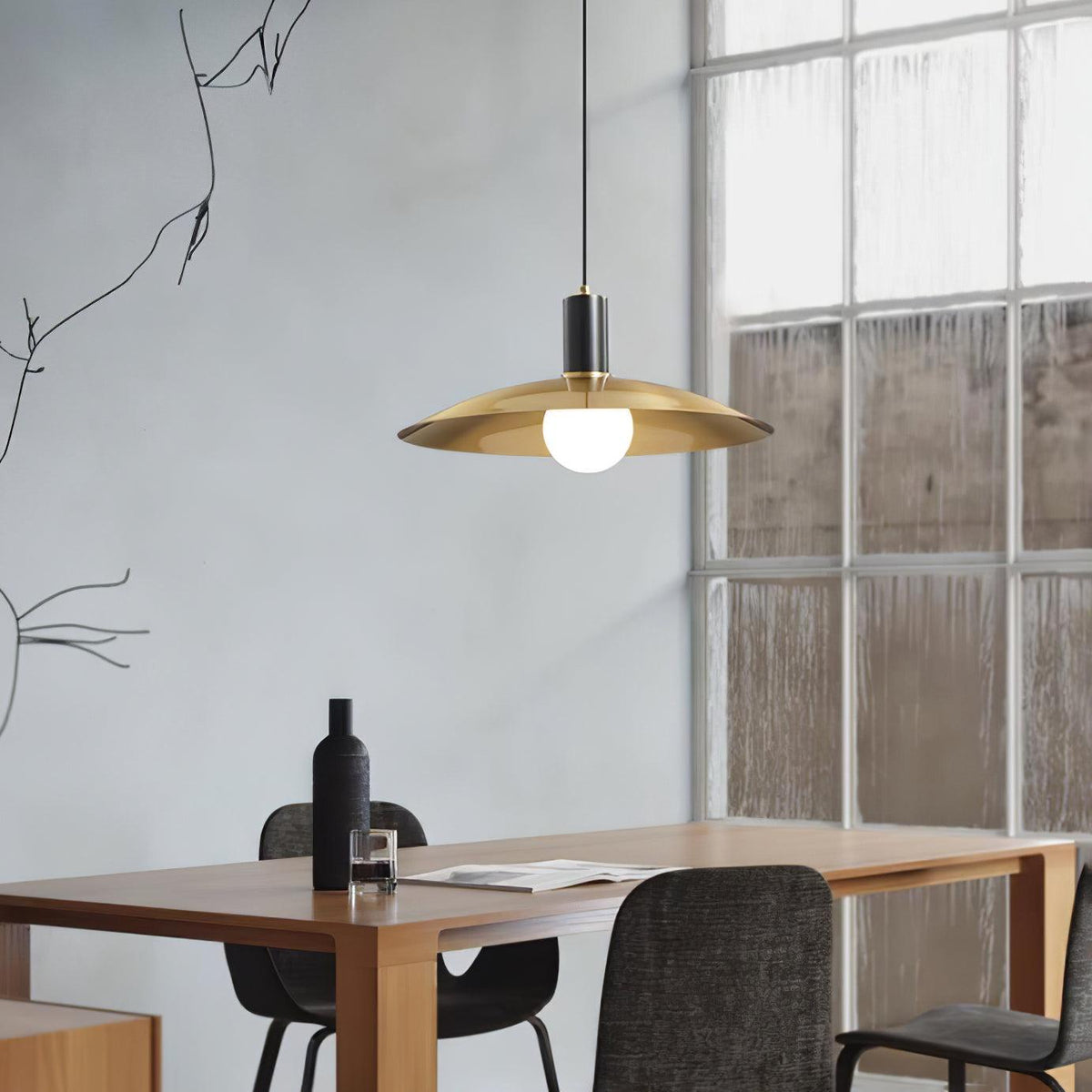 Thalora Messing & Glas Classic Pendelleuchte