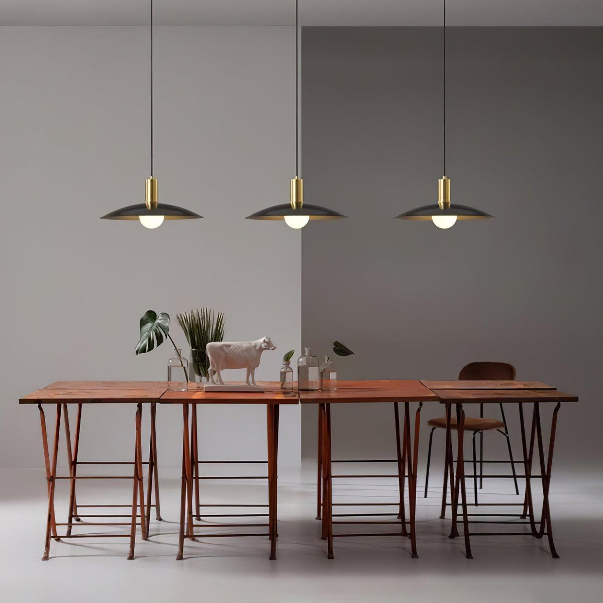 Thalora Messing & Glas Classic Pendelleuchte