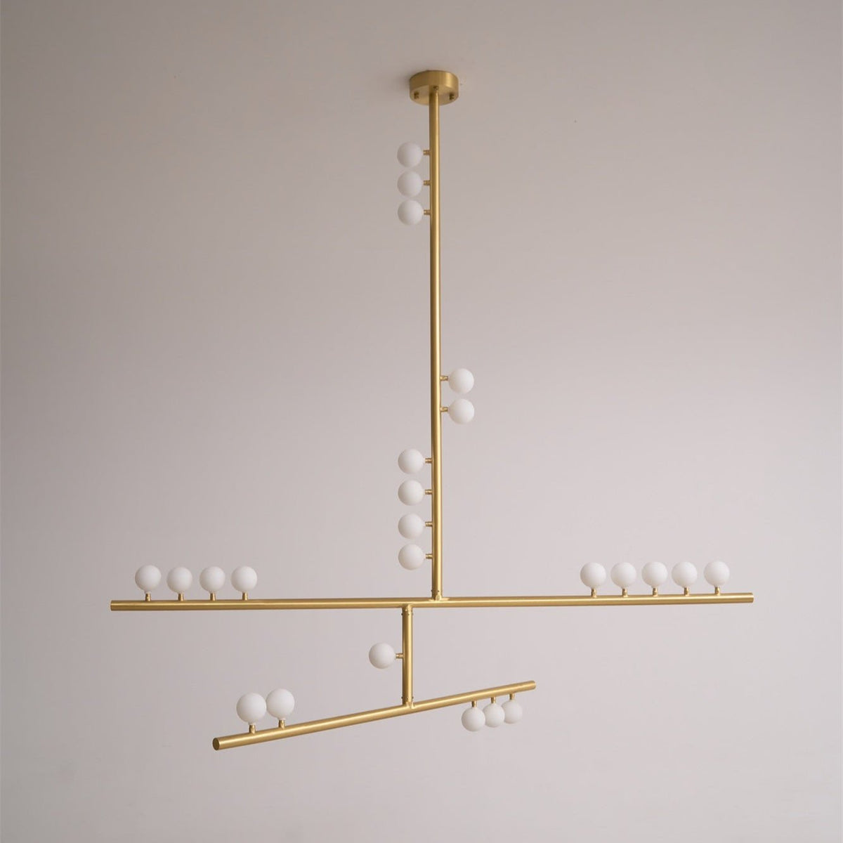 Bara Geometrische Messing-Lineare Pendelleuchte Kronleuchter