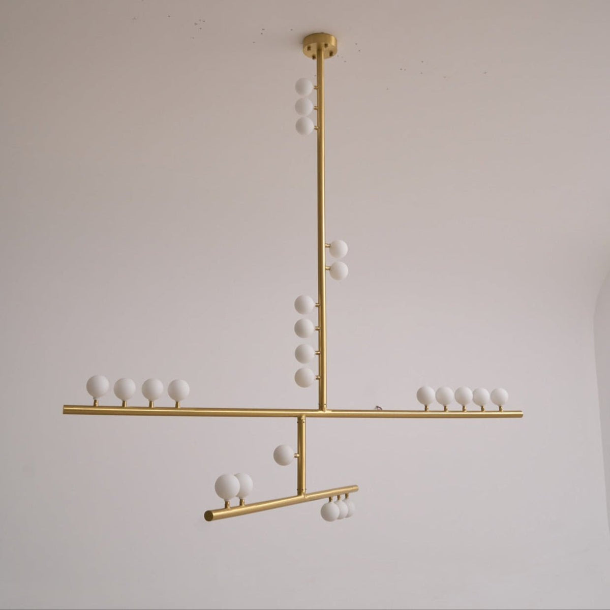 Bara Geometrische Messing-Lineare Pendelleuchte Kronleuchter
